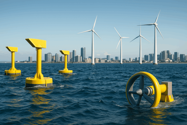 Energi Laut 2025: Pembangkit Gelombang, Turbin Arus, dan Kota Pesisir Mandiri