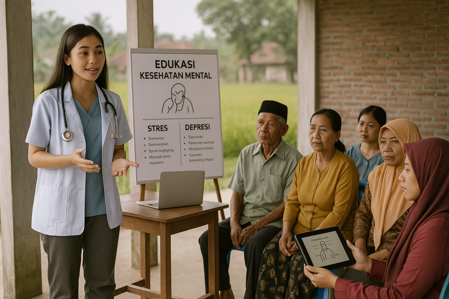 edukasi kesehatan mental di pedesaan dengan dukungan digital