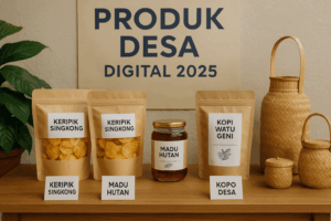 produk UMKM desa dengan kemasan modern dan branding menarik