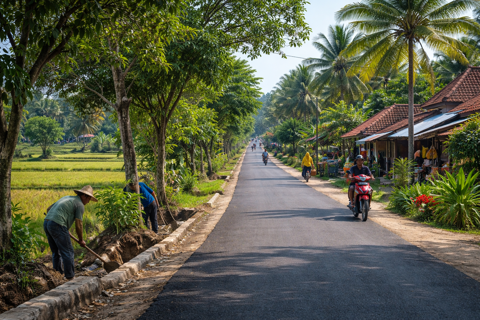 jalan desa sebagai akses utama masyarakat