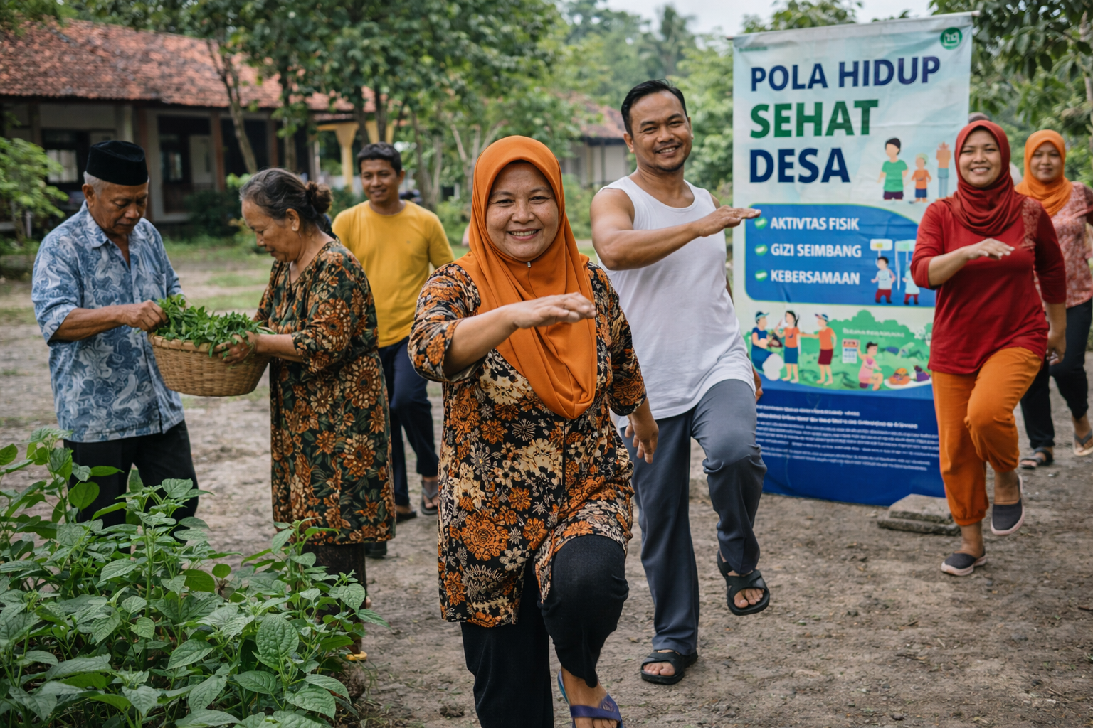 pola hidup sehat desa melalui aktivitas fisik dan kebersamaan masyarakat