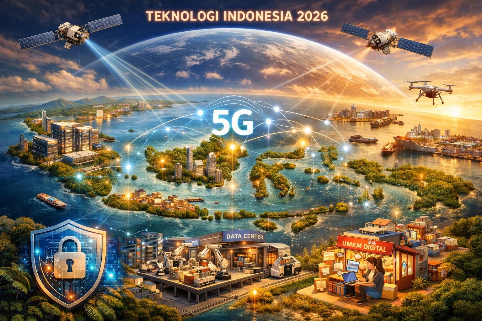 teknologi Indonesia 2026 dengan pusat data dan startup digital modern