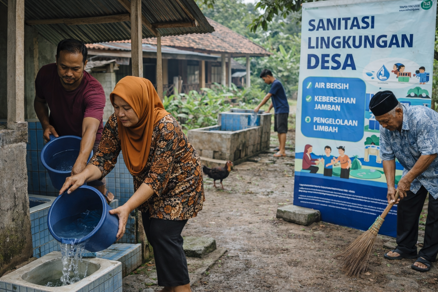 sanitasi lingkungan desa untuk menjaga kesehatan masyarakat