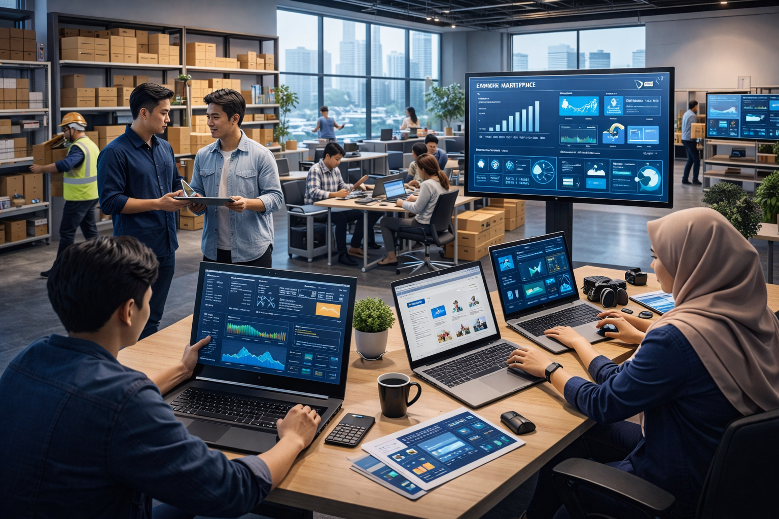 ekonomi digital Indonesia 2026 dengan pelaku bisnis online dan startup teknologi modern