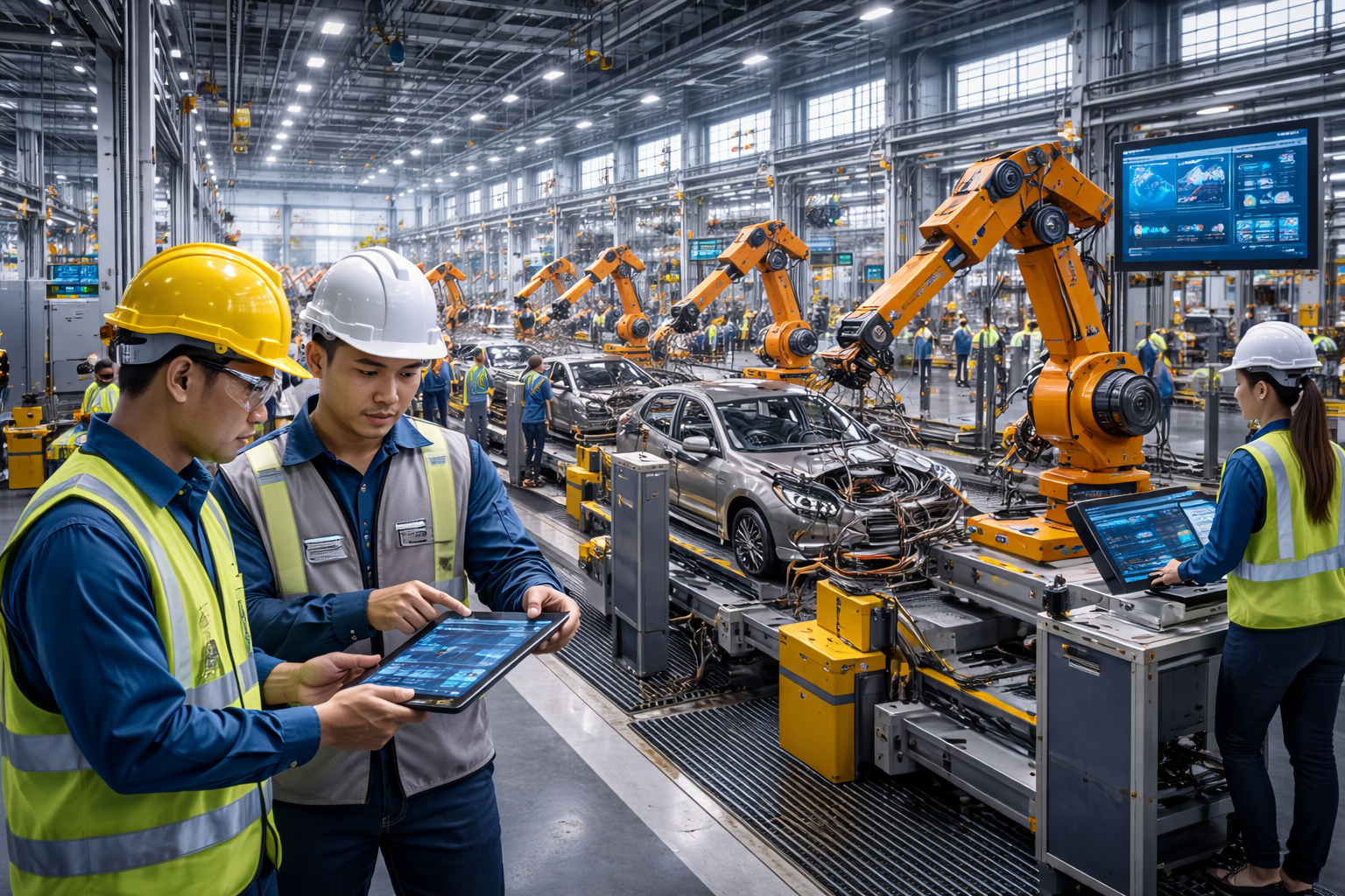 industri manufaktur Indonesia 2026 dengan pabrik modern dan otomatisasi produksi